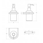 Дозатор для жидкого мыла Cezares Slider настенный вороненая сталь SLIDER-SOIS-V-GM