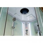 Душевая кабина Deto 110x80 с крышей низкий поддон стекло с узором Deto EM 1511R LED