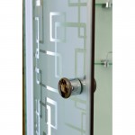 Душевая кабина Deto 110x80 с крышей низкий поддон стекло с узором Deto EM 1511R LED