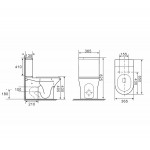 Унитаз-компакт Grossman Торнадо безободковый с сиденьем дюропласт микролифт GR-4485SQ