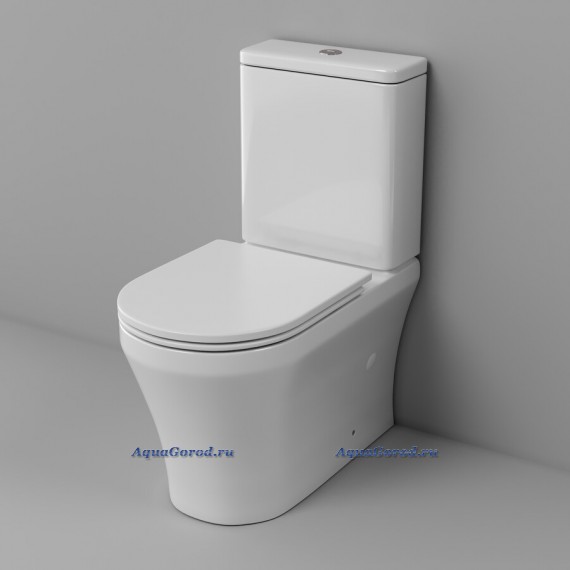 Унитаз-компакт Grossman Торнадо безободковый с сиденьем дюропласт микролифт GR-4485SQ