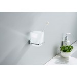 Стакан для ванной AQUATEK Либра стеклянный настенный хром AQ4304CR Стакан для ванной AQUATEK Либра стеклянный настенный хром AQ4304CR