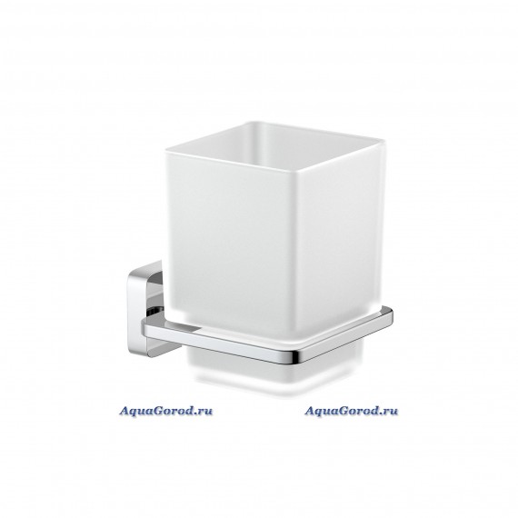 Стакан для ванной AQUATEK Либра стеклянный настенный хром AQ4304CR Стакан для ванной AQUATEK Либра стеклянный настенный хром AQ4304CR