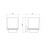 Стакан для ванной AQUATEK Либра стеклянный настенный хром AQ4304CR Стакан для ванной AQUATEK Либра стеклянный настенный хром AQ4304CR