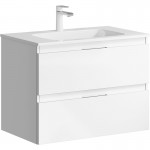 Тумба с раковиной Aqwella Accent 75 см белый CC0175W+Mal.75.04.D