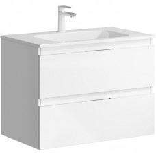 Тумба с раковиной Aqwella Accent 75 см белый CC0175W+Mal.75.04.D
