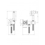 Гигиенический душ Weltwasser Higi R01 GG со смесителем и внутренней частью брашированная оружейная сталь 10000013655