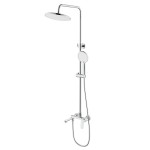 Душевая система Azario Alanti с круглым тропическим душем хром AZ-K2332