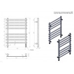 Полотенцесушитель ДВИН N Plaza Neo 80/50 черный матовый 4657771771958