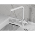 Смеситель для кухни белый GRANULA 5015, АРКТИК