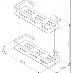 Полка Am.Pm Sense 2-ярусная хром A7453200 Полка Am.Pm Sense 2-ярусная хром A7453200