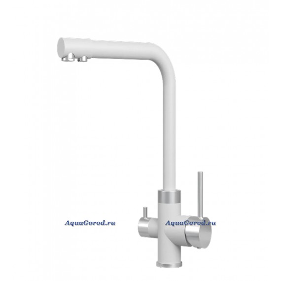 Смеситель для кухни белый GRANULA 5015, АРКТИК