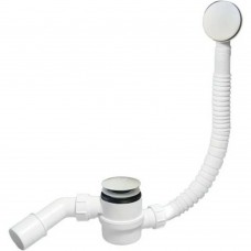 Сифон для ванны McALPINE кнопка с раздвижным переливом 1 1/2 белый MRB11-WH