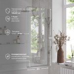 Шторка на ванну Reflexion 60х140 профиль хром стекло прозрачное RX14060CСR-08