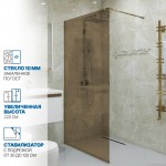 Душевая перегородка GuteWetter GLASS LINE 120х1х220 бронза GK-010