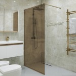 Душевая перегородка GuteWetter GLASS LINE 120х1х220 бронза GK-010