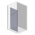 Душевая перегородка GuteWetter GLASS LINE 120х1х220 бронза GK-010