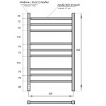 Полотенцесушитель электрический APEXTERMO Altair AL00085BM 800x500, черный матовый