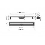 Душевой трап AlcaPlast APZ19 APZ19-750 с решеткой и опорами