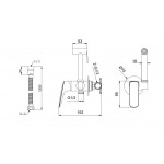 Гигиенический душ со смесителем AQUATEK Вега встраиваемый оружейная сталь AQ1019BGM