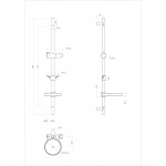 Душевая стойка 685мм Lemark с мыльницей LM8103C Душевая стойка 685мм Lemark с мыльницей LM8103C
