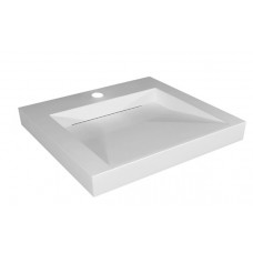 Раковина над стиральной машиной Stella Polar Берта SP-00000238 60 глянцевая белая, прямоугольная, с комплектом кронштейнов