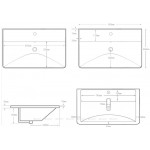 Раковина Aquanet Ирис 90 белая 00323883 Раковина Aquanet Ирис 90 белая 00323883