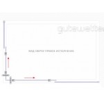 Душевой уголок GuteWetter SLIDE RECTAN GK-864 100x90x200 см, цвет фурнитуры белый матовый, цвет стекла бесцветный, с защитным покрытием