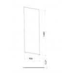 Шторка на ванну Triton Статик Блэк 60х140 профиль матовый черный Шторка на ванну Triton Статик Блэк 60х140 профиль матовый черный