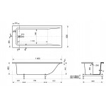 Ванна из искусственного камня STWORKI Ольборг 180x80 см, с ножками Ванна из искусственного камня STWORKI Ольборг 180x80 см, с ножками