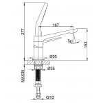 Смеситель на борт ванны Frap H61 F1161 хром
