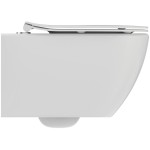 Унитаз подвесной Ideal Standard TESI Rimless+ 365х535х400 безободковый, с сиденьем и крышкой микролифт T536001