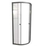 Душевой уголок Radomir Берген RD 90х90 см, профиль матовый хром, стекло прозрачное, с поддоном