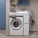 Тумба с раковиной Alavann Cosmetic 90 R под стиральную машину, напольная, глянцевая белая Тумба с раковиной Alavann Cosmetic 90 R под стиральную машину, напольная, глянцевая белая
