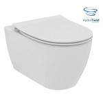 Унитаз подвесной Ideal Standard I.life O 35x53см, безободковый, смыв HydroTwist, крепление EasyFix+, белый Унитаз подвесной Ideal Standard I.life O 35x53см, безободковый, смыв HydroTwist, крепление EasyFix+, белый
