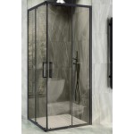 Душевой уголок Maybahglass MGY-1323-6 90 см, профиль черный, стекло прозрачное