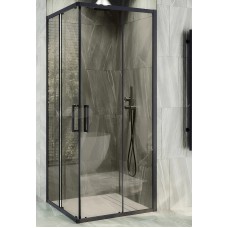 Душевой уголок Maybahglass MGY-1323-6 90 см, профиль черный, стекло прозрачное