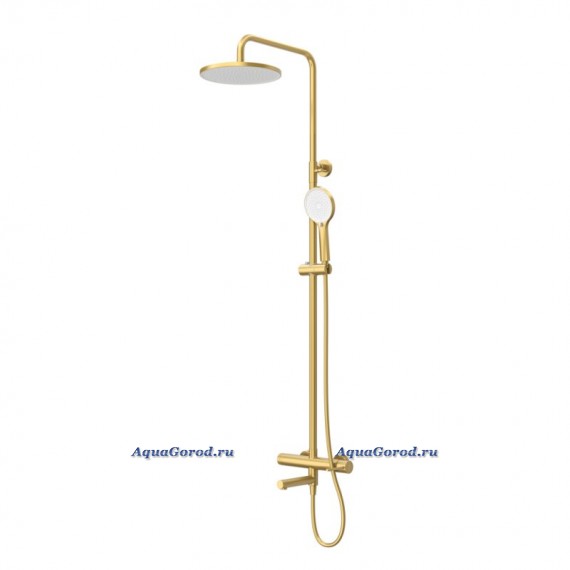 Душевая система Cezares Relax RELAX-CVD-BORO со смесителем и изливом, брашированное золото