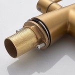 Смеситель для кухни Shevanik S668G с гибким изливом, золотой сатин, белый