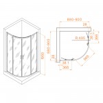 Душевой уголок RGW PA-52 900x900 прозрачное стекло хром 03085299-11