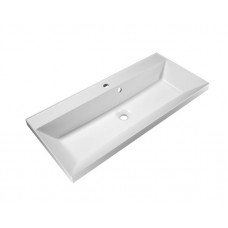 Раковина Florentina Астория 100 накладная, белая, прямоугольная, литьевой мрамор 10.170.01000.001 Раковина Florentina Астория 100 накладная, белая, прямоугольная, литьевой мрамор 10.170.01000.001