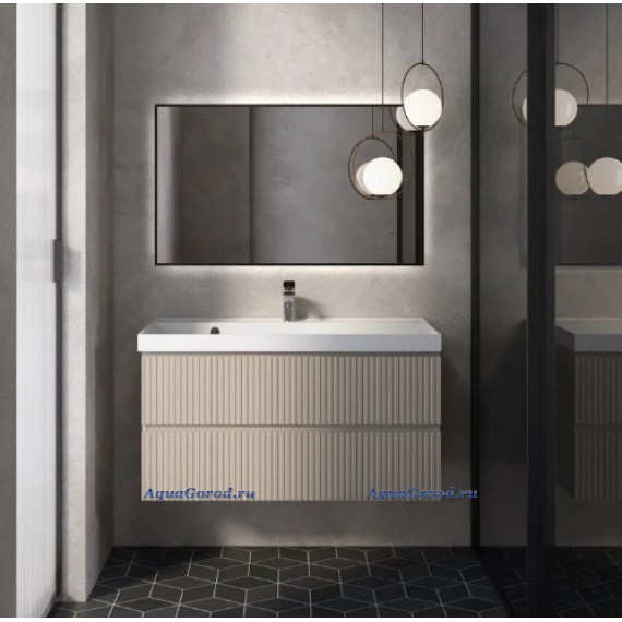 Тумба под раковину AQUAme S1 100 бежевая AQM900110BG Тумба под раковину AQUAme S1 100 бежевая AQM900110BG