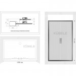 Душевая дверь в нишу Kubele 195 профиль матовый черный DE019D4-MAT-BLMT-195х200 Душевая дверь в нишу Kubele 195 профиль матовый черный DE019D4-MAT-BLMT-195х200
