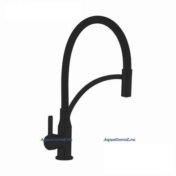 Смеситель для кухни Shevanik с гибким изливом черный S643H-3