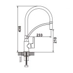 Смеситель для кухни Shevanik с гибким изливом черный S643H-3
