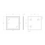 Зеркало BelBagno в алюминиевой раме со встроенным светильником SPC-KRAFT-800-800-SENS-NERO Зеркало BelBagno в алюминиевой раме со встроенным светильником SPC-KRAFT-800-800-SENS-NERO