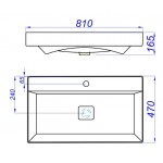 Раковина Valleri Вилис 80, глянцевая белая 4610119205126