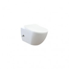 Унитаз подвесной Creavit Free FE322.00500 безободковый, с биде, смесит хол/гор