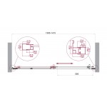 Душевая дверь в нишу BelBagno Luce BF-1-140-C-Cr, профиль хром, стекло прозрачное
