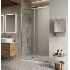 Душевая дверь в нишу BelBagno Luce BF-1-140-C-Cr, профиль хром, стекло прозрачное